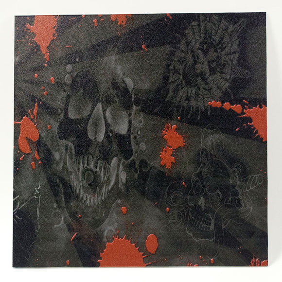 Infused KYDEX® Sheet - Tatoo Skull Red